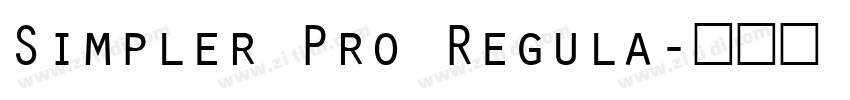 Simpler Pro Regula字体转换